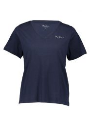 Pepe Jeans Koszulka w kolorze granatowym rozmiar: XS. Niebieskie bluzki damskie Pepe Jeans, xs, bez wzorów, z bawełny, bez kołnierzyka, bez ramiączek. Za 70.24 zł.