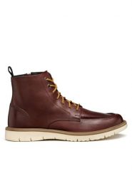 Geox Kozaki U Pove U56M7A 000FF C7011 Bordowy. Czerwone buty zimowe męskie Geox, ze skóry, bez zapięcia. Za 469.99 zł.
