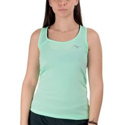Koszulka do biegania damska Mizuno Impulse Core Tank. Zielone t-shirty damskie Mizuno, bez wzorów, bez kołnierzyka. Za 62.99 zł.