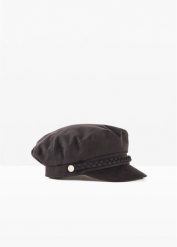 Czapka bosmanka z ozdobną plecionką. Czarne czapki zimowe damskie bonprix. Za 69.99 zł.