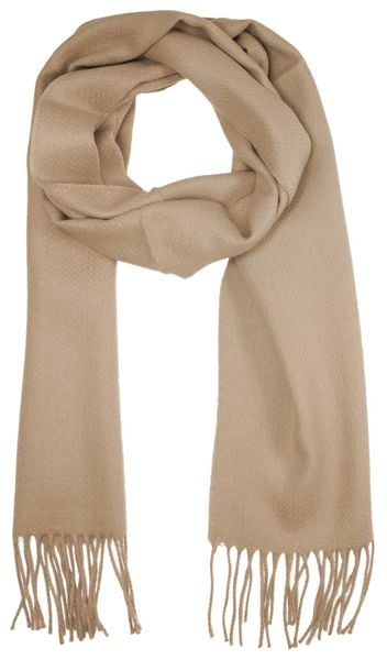 Szalik V.FRAAS, Beżowy w Jodełkę, z Frędzlami, Jesienno-Zimowy, Ciepły, Męski. Brązowe szaliki męskie V. Fraas, na zimę, bez wzorów, z materiału. Za 49.00 zł.