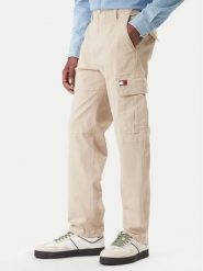 Tommy Jeans Spodnie materiałowe Sonny DM0DM22651 Beżowy Slim Fit. Brązowe spodnie materiałowe męskie Tommy Jeans, bez wzorów, z bawełny. Za 449.99 zł.