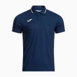 Koszulka polo tenisowa męska Joma Challenge Lob Polo. Niebieskie koszulki polo męskie Joma, m, bez wzorów, z elastanu, bez ramiączek. Za 149.99 zł.