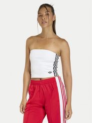 Adidas Top 3-Stripes KD6235 Biały Slim Fit. Białe topy sportowe damskie Adidas, m, bez wzorów, z syntetyku, bez ramiączek. Za 128.99 zł.