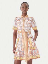 Hale Bob Sukienka letnia Aula 61SG670A Żółty Regular Fit. Żółte sukienki damskie Hale bob, na lato, s, bez wzorów, ze lnu, bez kołnierzyka, bez ramiączek. Za 1,749.00 zł.