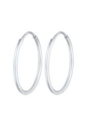 Elli Damskie kreole Round Basic Classic Timeless w pozłacanym srebrze 925 Sterling Silver Kolczyki koła 1 ct. Szare kolczyki damskie Elli, pozłacane. Za 403.99 zł.