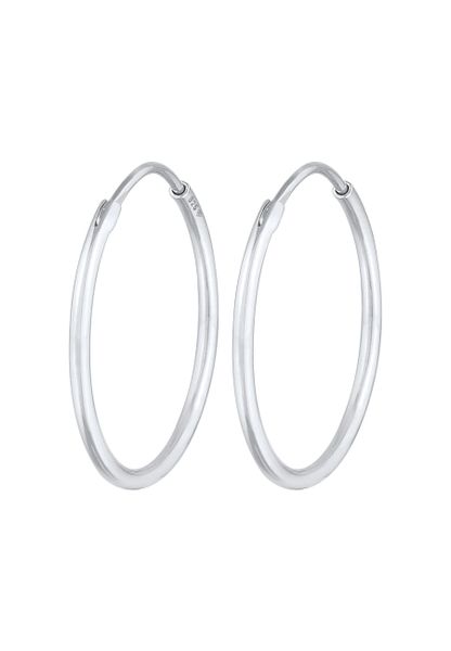 Elli Damskie kreole Round Basic Classic Timeless w pozłacanym srebrze 925 Sterling Silver Kolczyki koła 1 ct. Szare kolczyki damskie Elli, pozłacane. Za 403.99 zł.