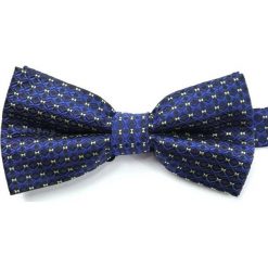 Granatowa Mucha w Drobny Wzór, Męska. Niebieskie krawaty i muchy męskie Vernon, bez wzorów, eleganckie. Za 29.00 zł.