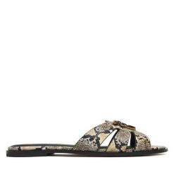 Klapki PINKO. Brązowe klapki damskie Pinko, bez wzorów, bez obcasa. Za 919.99 zł.