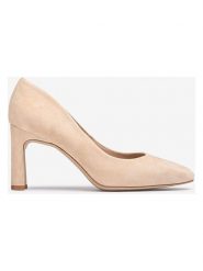 Unisa Skórzane czółenka w kolorze kremowym rozmiar: 36. Brązowe czółenka damskie Unisa, bez wzorów, bez obcasa. Za 260.99 zł.