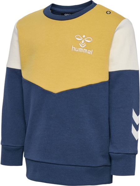 Bluza dla niemowlaka chłopca Hummel Happy Now. Niebieskie bluzy i bluzki niemowlęce HUMMEL, bez wzorów, z bawełny, bez ramiączek, długie, bez kaptura. Za 145.00 zł.