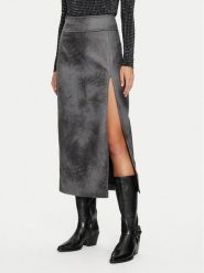 ONLY Spódnica z imitacji skóry Paris 15330036 Szary Regular Fit. Szare spódniczki damskie Only, xs, bez wzorów, ze skóry. Za 139.99 zł.