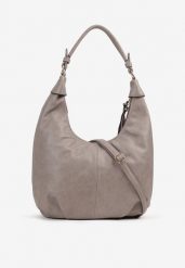 Szara Torebka Hobo na Ramię z Frędzlami Evadoria. Szare torebki klasyczne damskie Renee, bez wzorów, z jeansu, bez dodatków. Za 74.99 zł.
