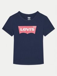Levi's® T-Shirt 4EK825-C6Y Granatowy Regular Fit. Niebieskie koszulki dziewczęce s, bez wzorów, z bawełny, bez ramiączek. Za 49.99 zł.