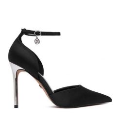 Szpilki Nine West. Czarne szpilki Nine West, bez wzorów, bez obcasa. Za 249.99 zł.