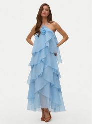 Vero Moda Sukienka letnia Delillah 10338846 Niebieski jasny Regular Fit. Niebieskie sukienki damskie Vero Moda, na lato, s, bez wzorów, z syntetyku, bez kołnierzyka, bez ramiączek. Za 549.99 zł.