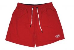 Spodenki Plażowe, Czerwone Luźne Męskie, Sportowe z Kieszonami, Kąpielowe -Pako Jeans. Czerwone kąpielówki męskie Pako Jeans, m, bez wzorów, z jeansu. Za 57.00 zł.