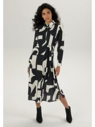 Aniston Sukienka w kolorze czarno-białym rozmiar: 44. Białe sukienki damskie Aniston, bez wzorów, bez kołnierzyka, bez ramiączek, maxi. Za 122.67 zł.