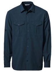 Koszula turystyczna Vaude Rosemoor LS Shirt II. Niebieskie koszule męskie Vaude, l, bez wzorów, z materiału, bez kołnierzyka, bez ramiączek. Za 302.49 zł.