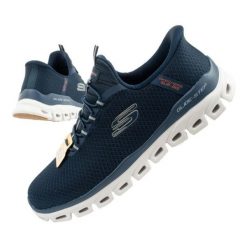 Buty Skechers Glide-Step Slip-Ins 233010/NVY niebieskie. Niebieskie buty sportowe na co dzień męskie bez zapięcia. Za 517.04 zł.