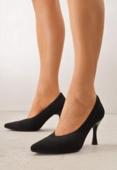 Czarne Szpilki VICES z Dzianiny z Amortyzującą Wkładką i Miękkim Zapiętkiem Naviane. Czarne szpilki Born2be, bez wzorów, z dzianiny, bez obcasa. Za 119.99 zł.