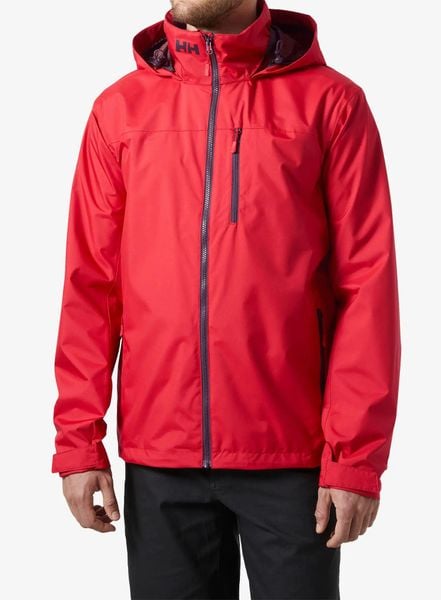 Kurtka przeciwdeszczowa męska Helly Hansen Crew Hooded Jacket 2.0. Czerwone kurtki męskie Helly Hansen, m, bez wzorów, z poliesteru, bez kaptura. Za 765.85 zł.