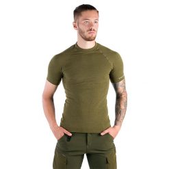 T-shirt termoaktywny trekkingowy Greenland Merino z wełny merynosa. Zielone bielizna termoaktywna męska tagart, m, bez wzorów, z wełny, bez kołnierzyka. Za 269.00 zł.