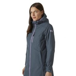 Kurtka przeciwdeszczowa damska Helly Hansen Long Belfast Winter. Niebieskie kurtki damskie Helly Hansen, s, bez kaptura. Za 493.99 zł.