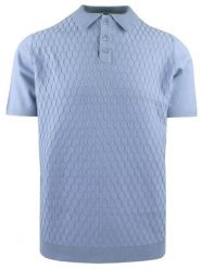 Męska Koszulka Polo z Dzianiny - Brave Soul - Błękitna. Niebieskie koszulki polo męskie Brave Soul, na lato, l, bez wzorów, z dzianiny, bez ramiączek. Za 129.00 zł.