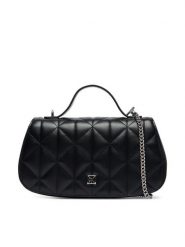 Calvin Klein Torebka Quilted Top Handle Chain Bag LV04F3410G Czarny. Czarne torebki wieczorowe CALVIN KLEIN, bez wzorów, ze skóry, wizytowe, bez kołnierzyka, bez ramiączek. Za 649.99 zł.