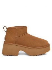 Ugg Śniegowce W Classic Ultra Mini Heights 1158311 Brązowy. Brązowe śniegowce damskie Ugg, ze skóry. Za 859.00 zł.