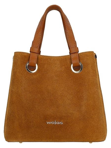 Wojas Skórzana torebka w kolorze jasnobrązowym - 23 x 25 x 12 cm rozmiar: onesize. Brązowe torebki klasyczne damskie Wojas, bez wzorów, z materiału, bez dodatków. Za 329.95 zł.