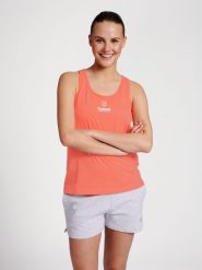 Damski tank top Hummel GC Val. Czerwone topy sportowe damskie HUMMEL, na lato, m, bez wzorów, z bawełny, bez ramiączek. Za 147.00 zł.