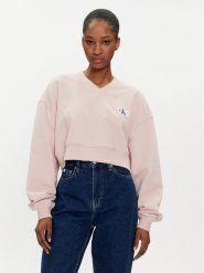 Calvin Klein Jeans Bluza J20J223359 Różowy Relaxed Fit. Czerwone bluzy bez kaptura damskie Calvin Klein Jeans, l, z bawełny. Za 299.99 zł.