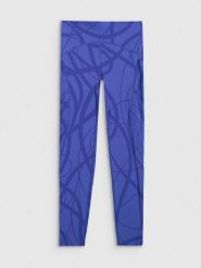 4F Legginsy sportowe w kolorze niebieskim rozmiar: XL. Niebieskie legginsy sportowe damskie 4f, xl, bez wzorów, z materiału, outdoorowe. Za 81.95 zł.