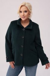 Jesienny płaszcz Zielona Harmonia OVERSIZE PLUS SIZE XXL JESIEŃ. Zielone płaszcze damskie Moda Size Plus Iwanek, na jesień, plus size, bez wzorów, z tkaniny, eleganckie, plus size. Za 469.90 zł.