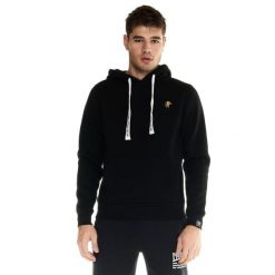Męska bluza z kapturem Leone, miękka basic. Czarne bluzy sportowe męskie LEONE 1947 APPAREL, bez wzorów, z tkaniny, sportowe, bez kołnierzyka, bez ramiączek. W wyprzedaży za 182.75 zł.