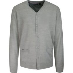 Sweter Szary Zapinany na Guziki, Kardigan Elegancki, z Kieszonkami -BRAVE SOUL. Szare kardigany męskie Brave Soul, m, bez wzorów, casualowe, bez kołnierzyka. Za 89.00 zł.