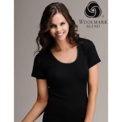 Koszulka turystyczna damska Woolona Merino. Czarne bielizna termoaktywna damska WOOLONA, s, bez wzorów. W wyprzedaży za 162.00 zł.