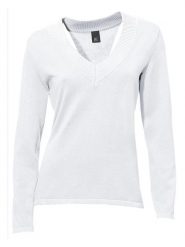 Heine Sweter w kolorze białym rozmiar: 44. Białe swetry klasyczne damskie Heine, z bawełny, bez kołnierzyka. Za 78.99 zł.