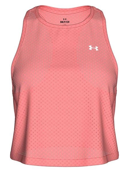 Under Armour Top sportowy w kolorze koralowym rozmiar: XL. Czerwone topy damskie Under Armour, xl, bez wzorów, z materiału, bez ramiączek. Za 94.95 zł.
