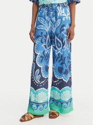 Banana Moon Spodnie materiałowe Alcaniz Cleariv MYY56 Błękitny Regular Fit. Niebieskie spodnie materiałowe damskie Banana Moon, bez wzorów, z materiału. Za 529.99 zł.