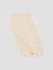 5 pack bokserek Long - kremowy. Białe bokserki męskie Reserved, bez wzorów. Za 109.99 zł.