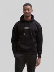 Męska Bluza Tom Tailor Relaxed Printed Hoodie Black 1045580 29999. Czarne bluzy z kapturem męskie Tom Tailor, m. Za 139.99 zł.