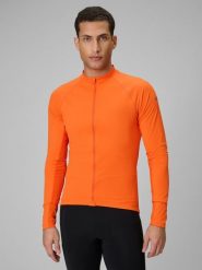 4F Koszulka kolarska z długim rękawem męska - pomarańczowa S. Brązowe koszulki męskie z długim rękawem 4f, m, z materiału. Za 199.99 zł.