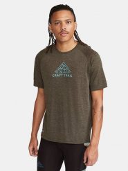 Craft Koszulka sportowa "ADV Trail Wool" w kolorze ciemnobrązowym rozmiar: S. Brązowe t-shirty sportowe męskie Craft, s, z wełny, bez ramiączek, outdoorowe. Za 130.35 zł.