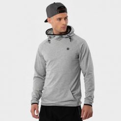 Bluza Fitness męska Challenger. Szare bluzy sportowe męskie SIROKO, l, z bawełny. Za 169.00 zł.