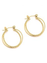 MOODE Kolczyki-kreole "Eliane" rozmiar: onesize. Żółte kolczyki damskie MOODE, ze stali. Za 43.99 zł.