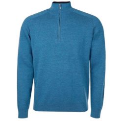 Sweter z zamkiem błyskawicznym Galvin Green Chester. Szare swetry męskie GALVIN GREEN, l, bez wzorów, z wełny, bez kołnierzyka. Za 428.50 zł.