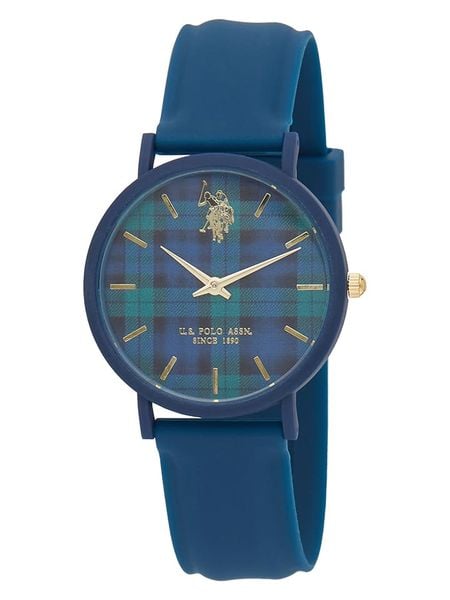 U.S. Polo Assn. Zegarek kwarcowy w kolorze granatowo-zielonym rozmiar: onesize. Niebieskie, analogowe zegarki damskie U.S. Polo Assn., sztuczne. Za 86.99 zł.